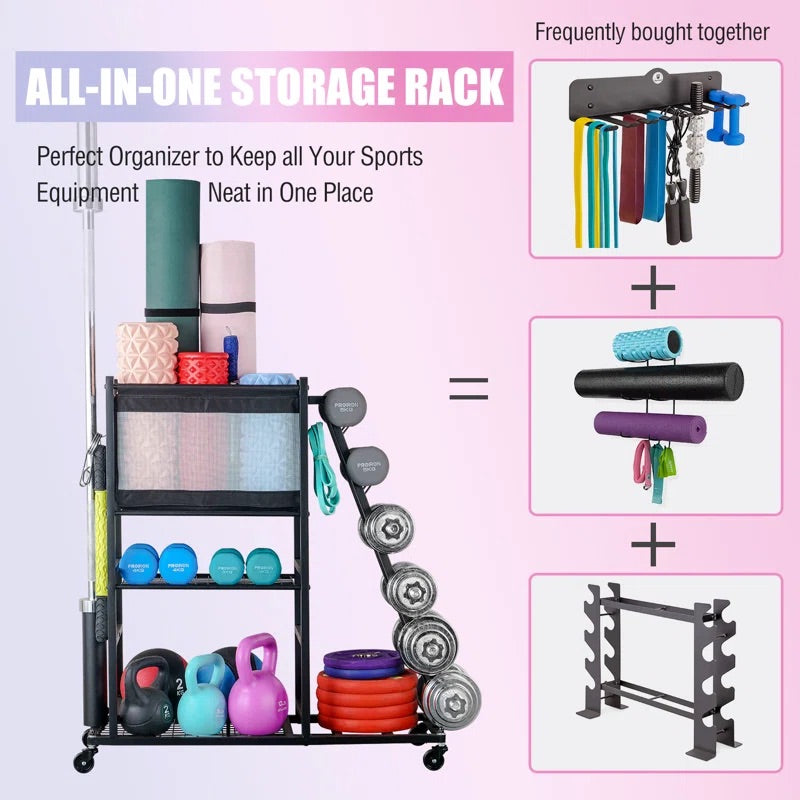 Metal Freestanding Multi-Use Sports Rack