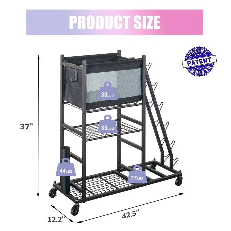 Metal Freestanding Multi-Use Sports Rack